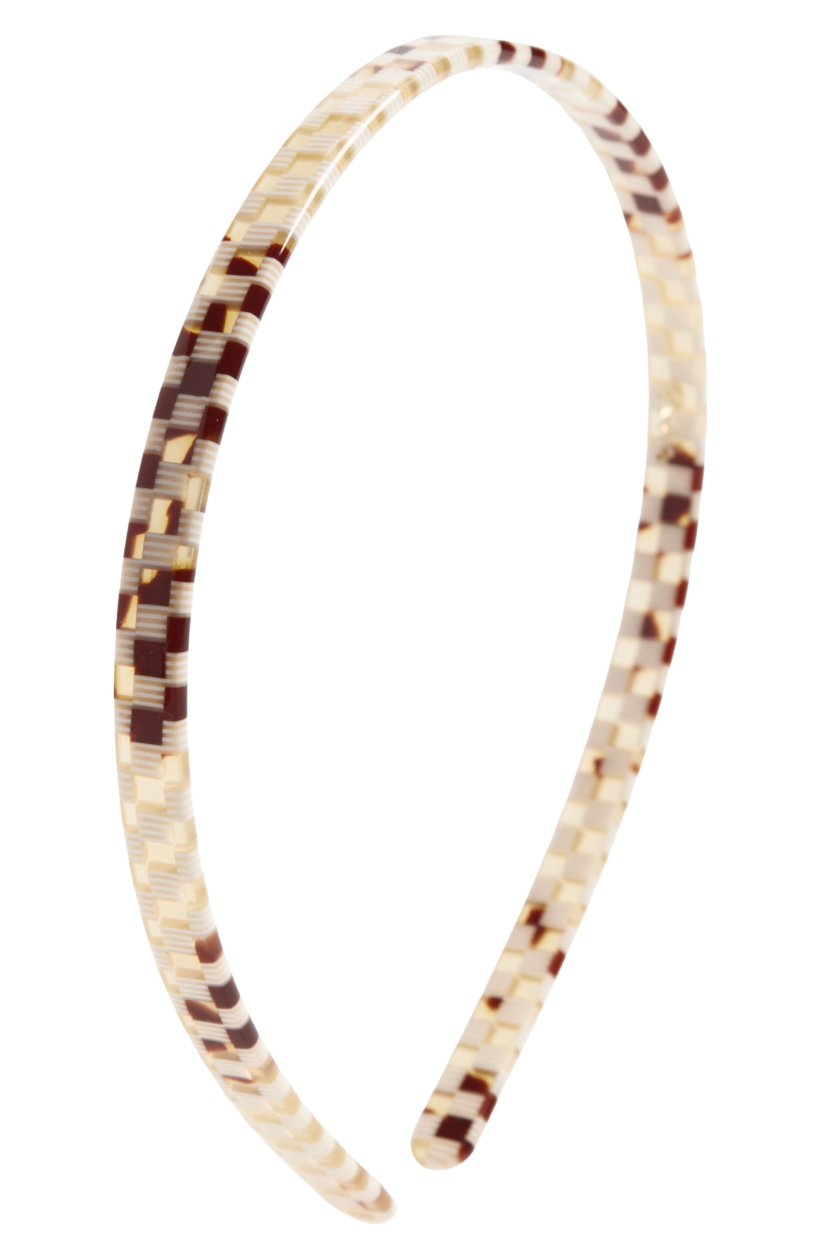 MACHETE Slim Headband in Tortoise Checker 