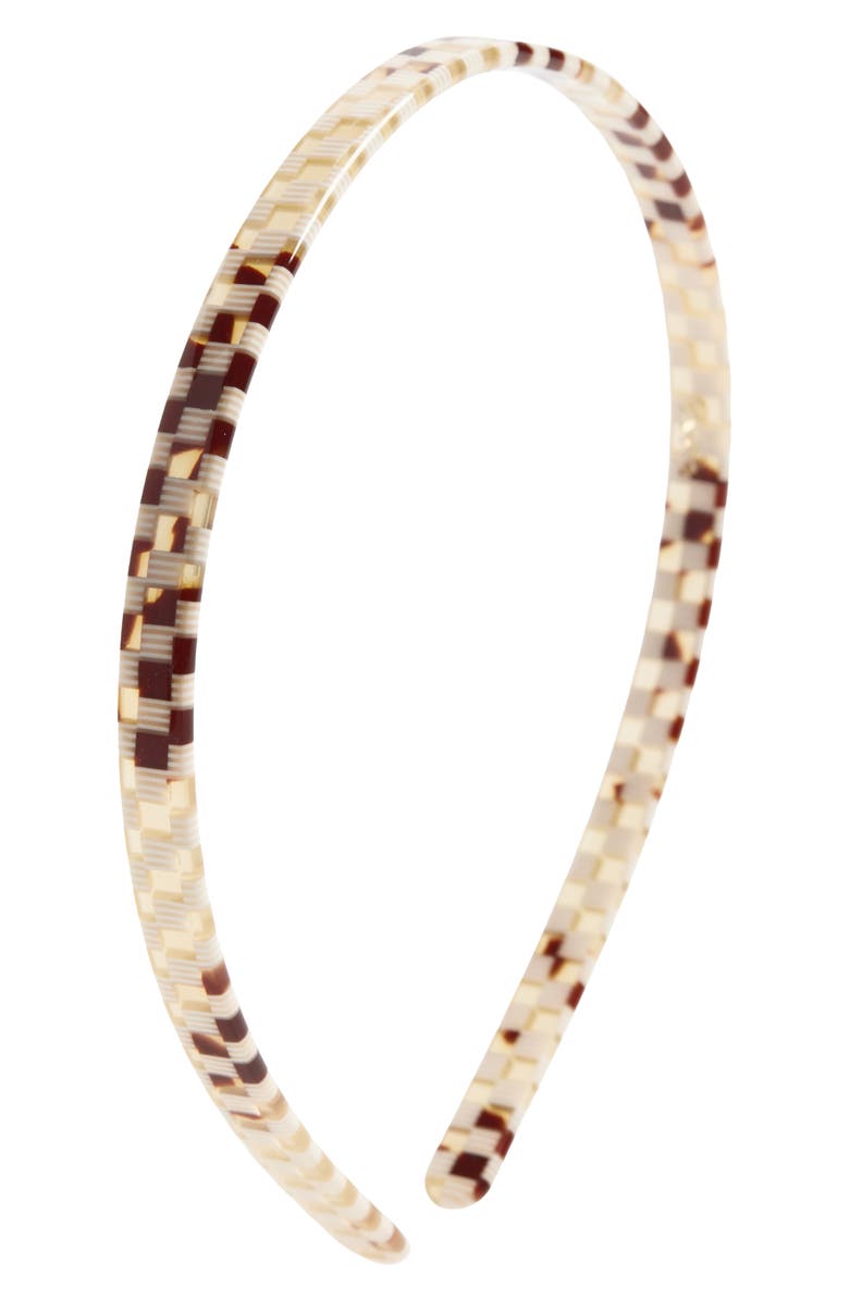 MACHETE Slim Headband, Main, color, Tortoise Checker