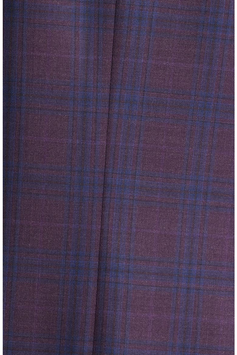 Siena Regular Fit Purple Shadow Check Wool Sport Coat, Alternate, color, PURPLE