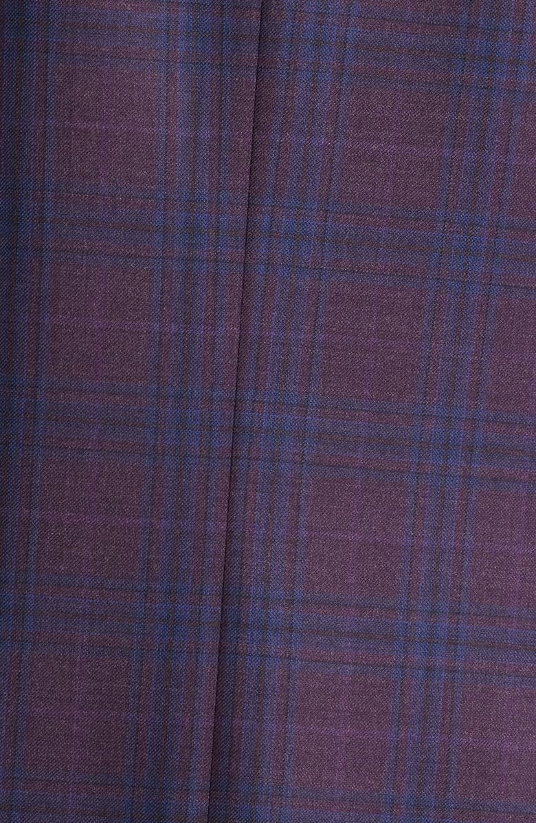 Canali Siena Regular Fit Purple Shadow Check Wool Sport Coat, Alternate, color, Purple