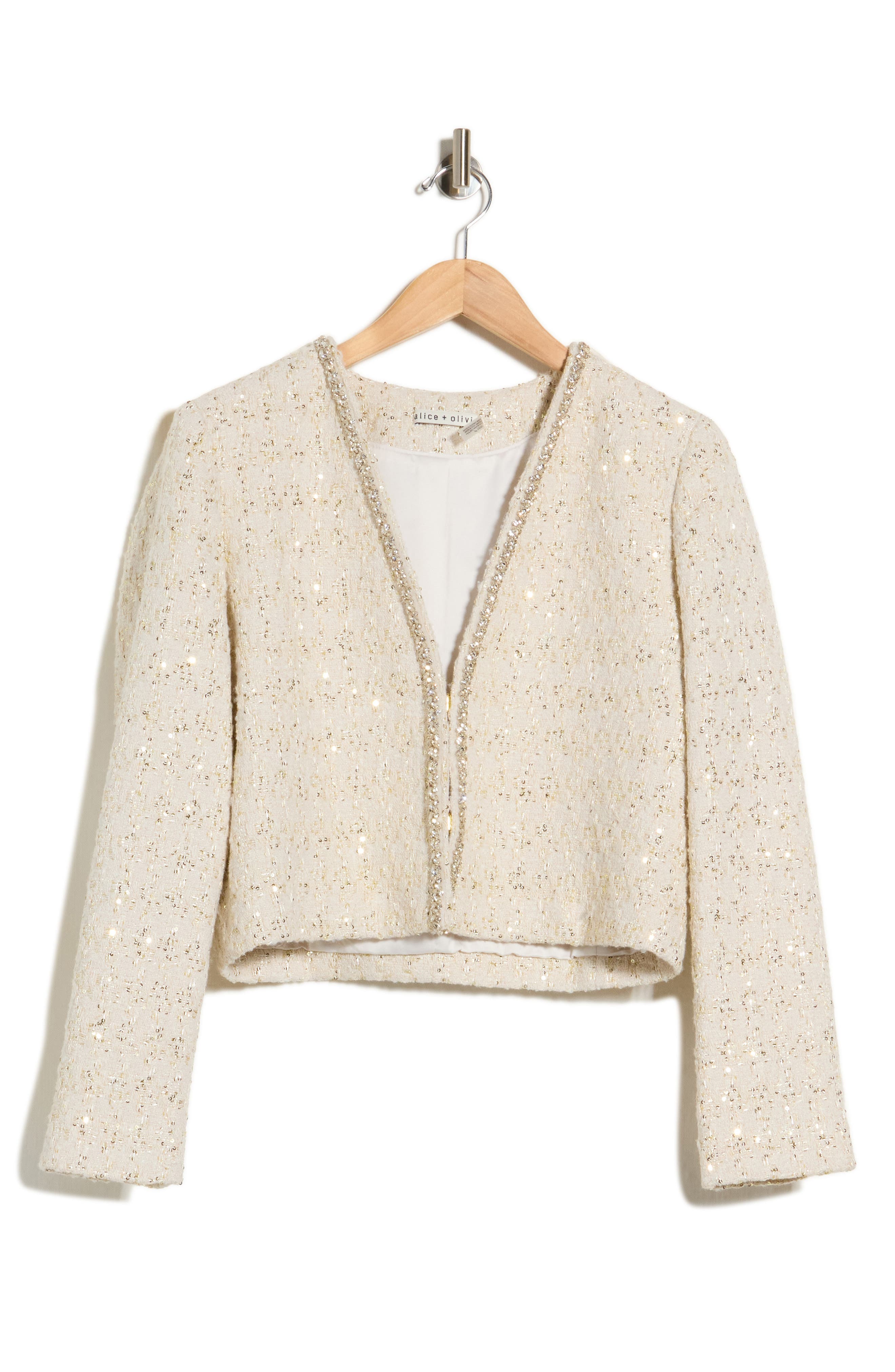 Kidman Embellished Open Front Crop Jacket