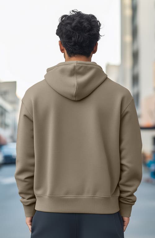 Shop Dalix Cappuccino Zip Hoodie In Heather Stone
