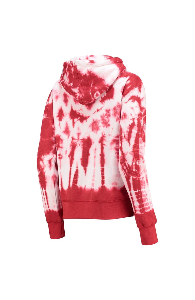 PRESSBOX Women's Pressbox Crimson Alabama Crimson Tide Campus Tie-Dye Pullover Hoodie, Alternate, color,