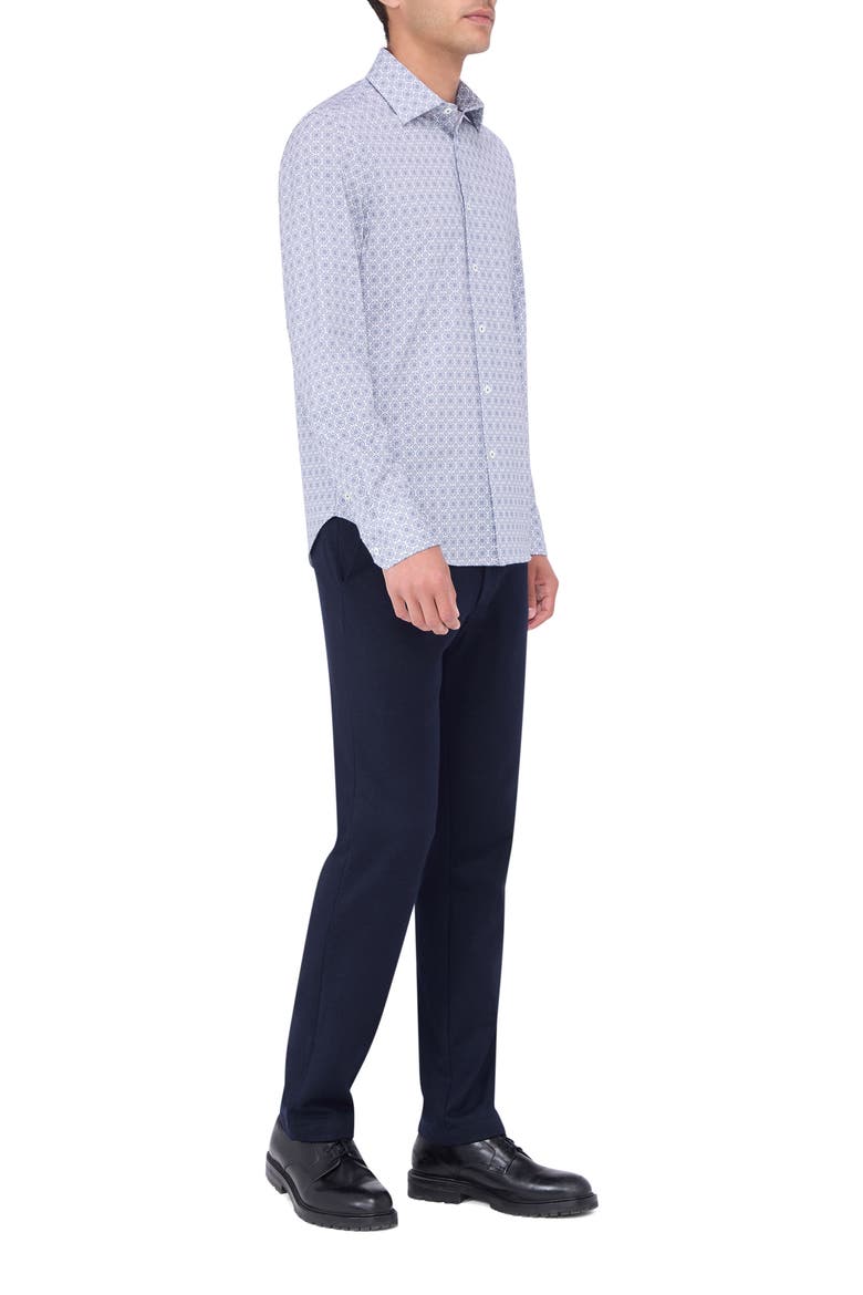 James OoohCotton® Mandala Print Button-Up Shirt, Alternate, color, NAVY