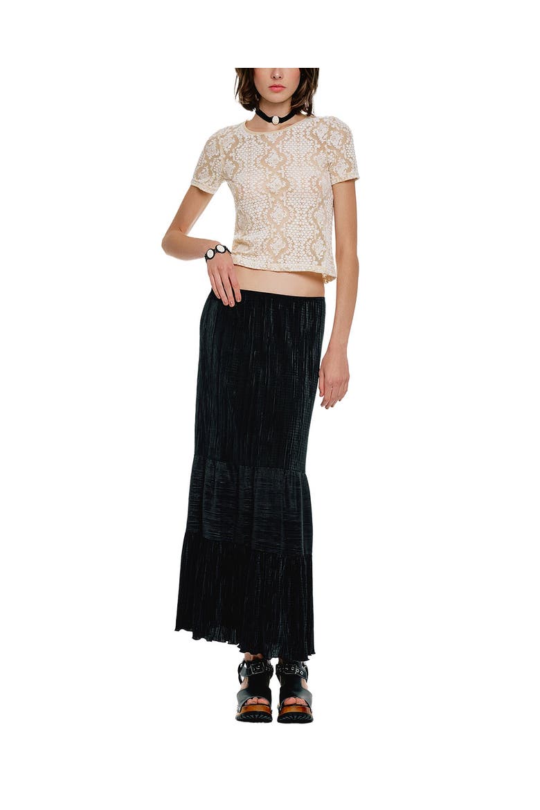 Victorian Lace Combo T-Shirt, Alternate, color, Ivory