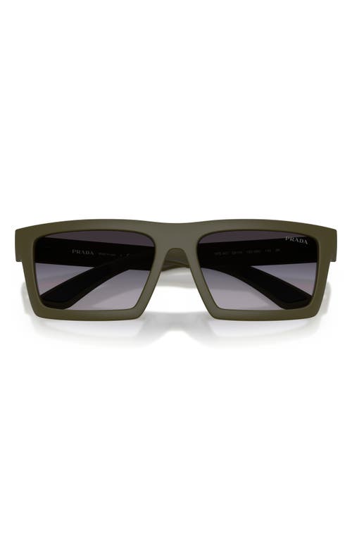 Prada Linea Rossa 55mm Rectangular Sunglasses