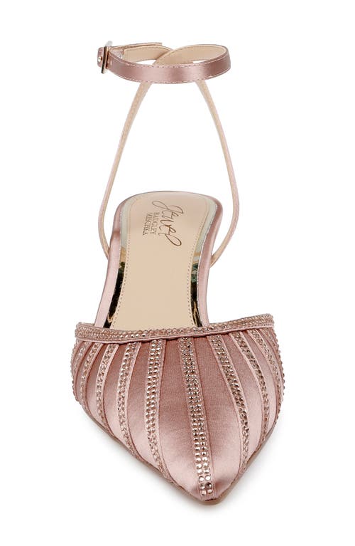 Jewel Badgley Mischka Fable Ankle Strap Pointed Toe Pump In Neutral