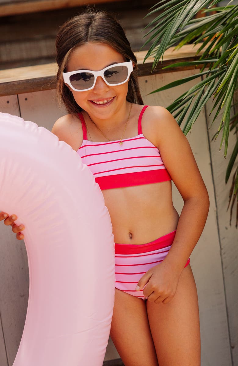 Feather 4 Arrow Kids' Block Party UPF 50+ Two-Piece Swimsuit, Alternate, color,