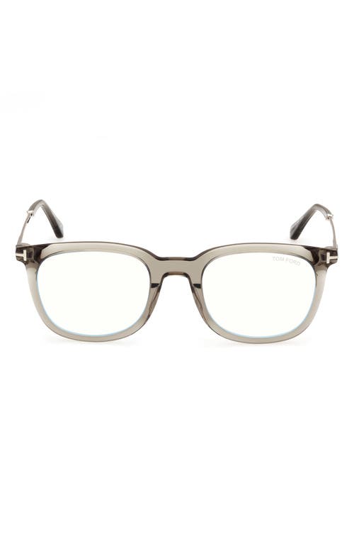 TOM FORD TOM FORD 50MM SQUARE BLUE LIGHT BLOCKING GLASSES 