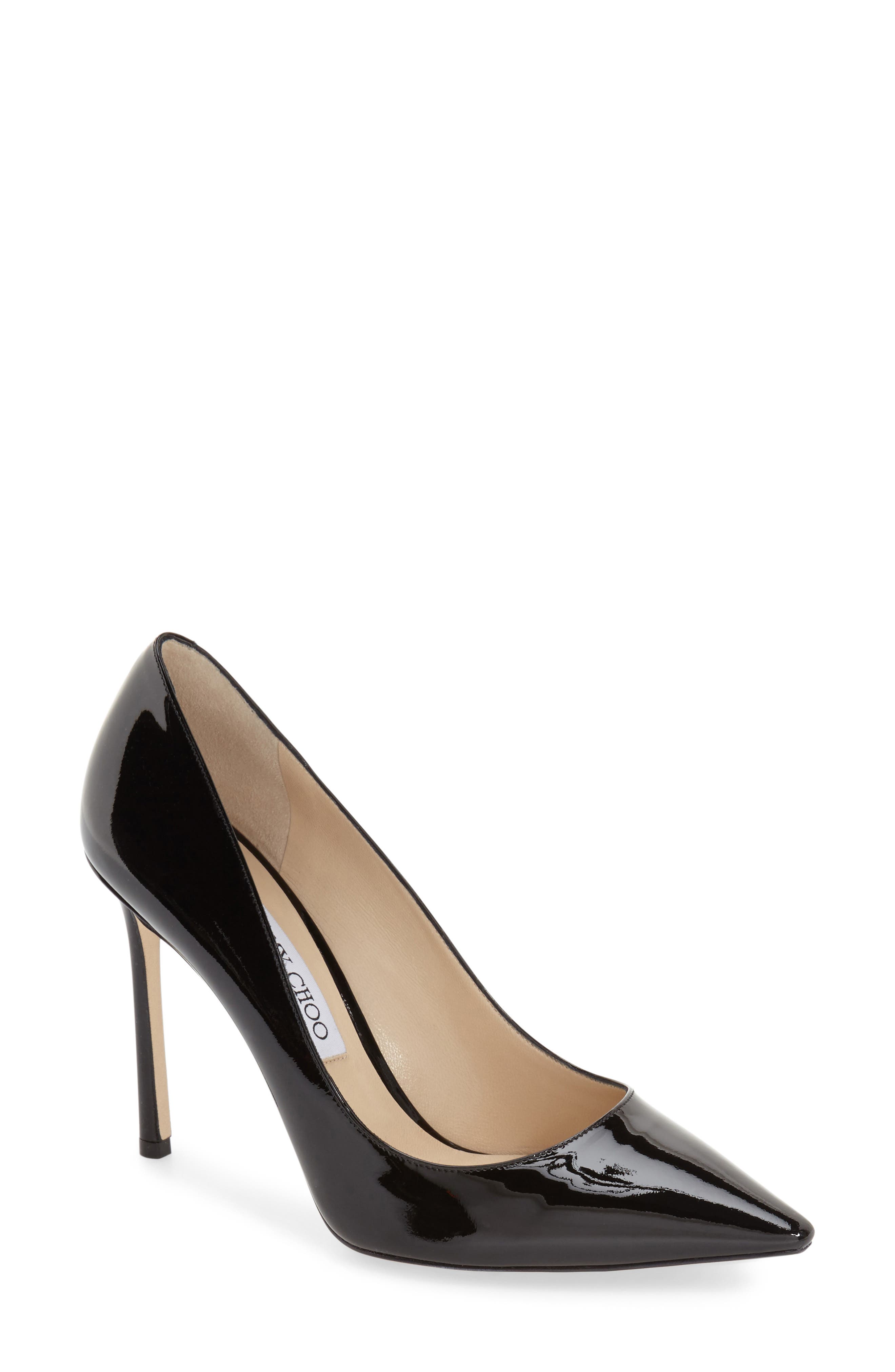 Romy 100 Patent Leather Pump, Main, color, BLACK
