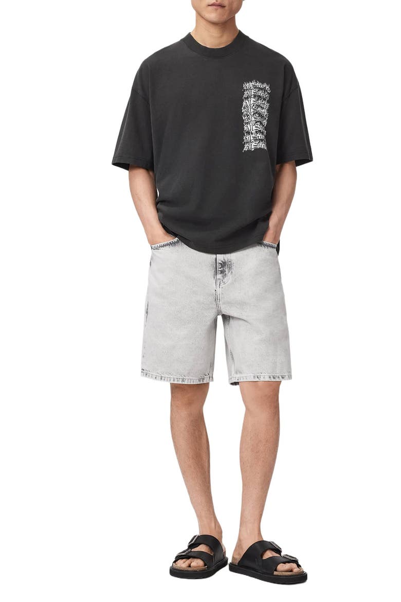 Repeat Graphic T-shirt, Alternate, color, WASHED BLACK
