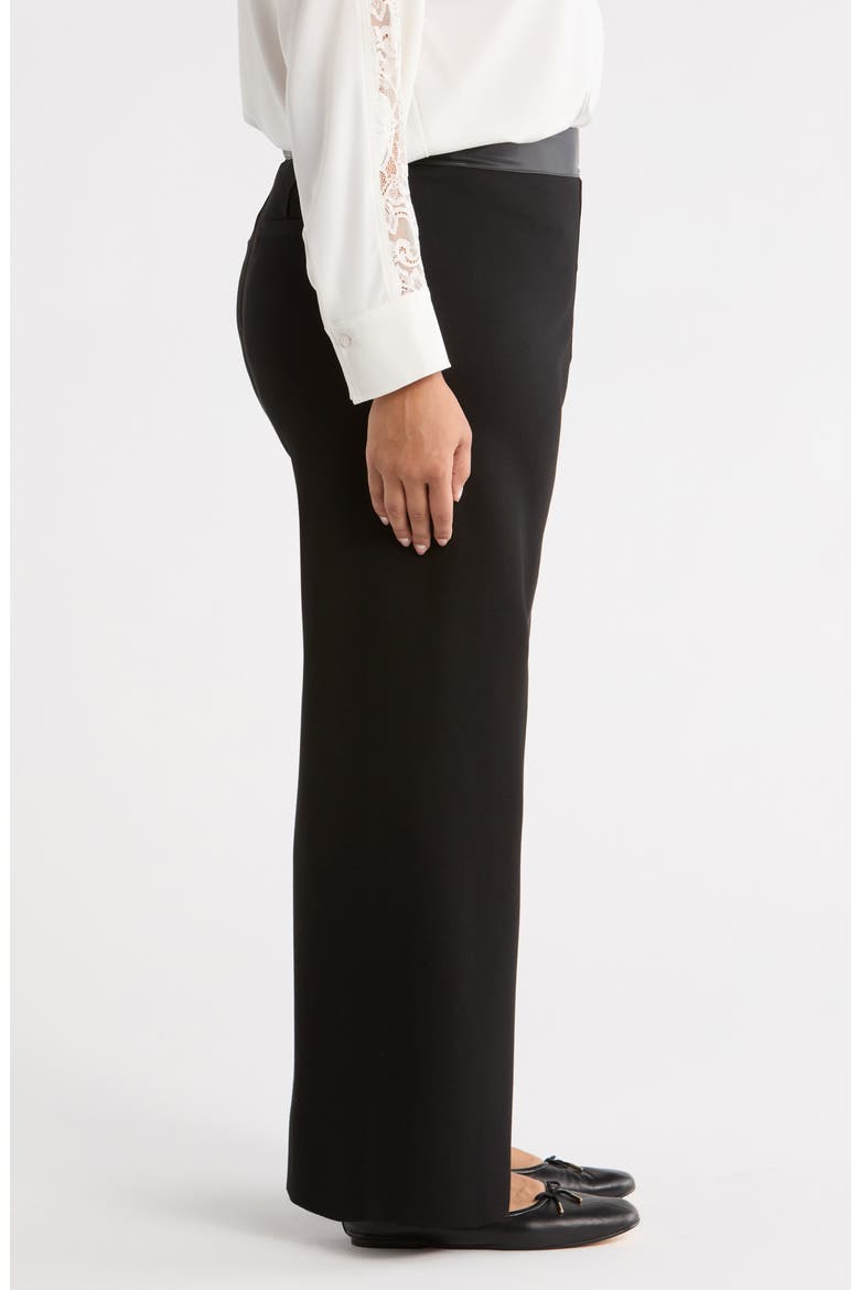 Denver High Waist Ankle Wide Leg Ponte Pants, Alternate, color, BLACK