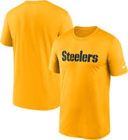 Nike Men's Nike Gold Pittsburgh Steelers Primetime Legend Wordmark Performance T-Shirt