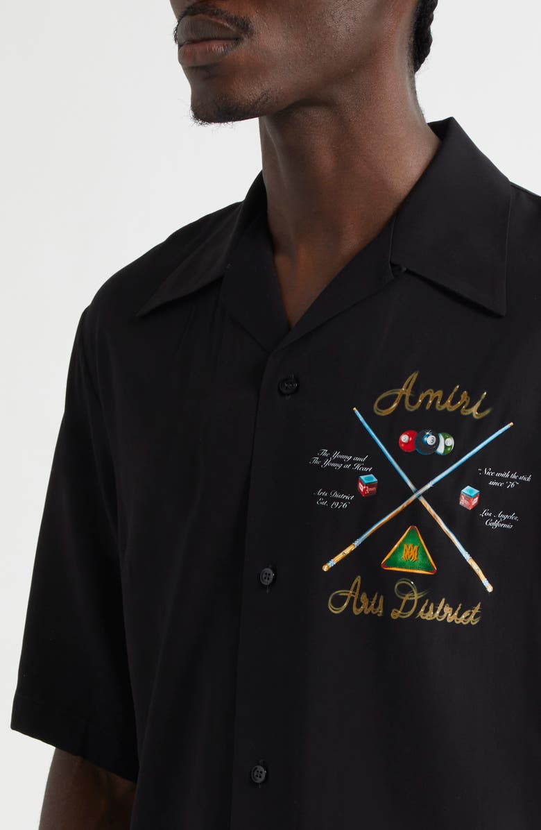 AMIRI Pool Cue Bowling Shirt, Alternate, color,