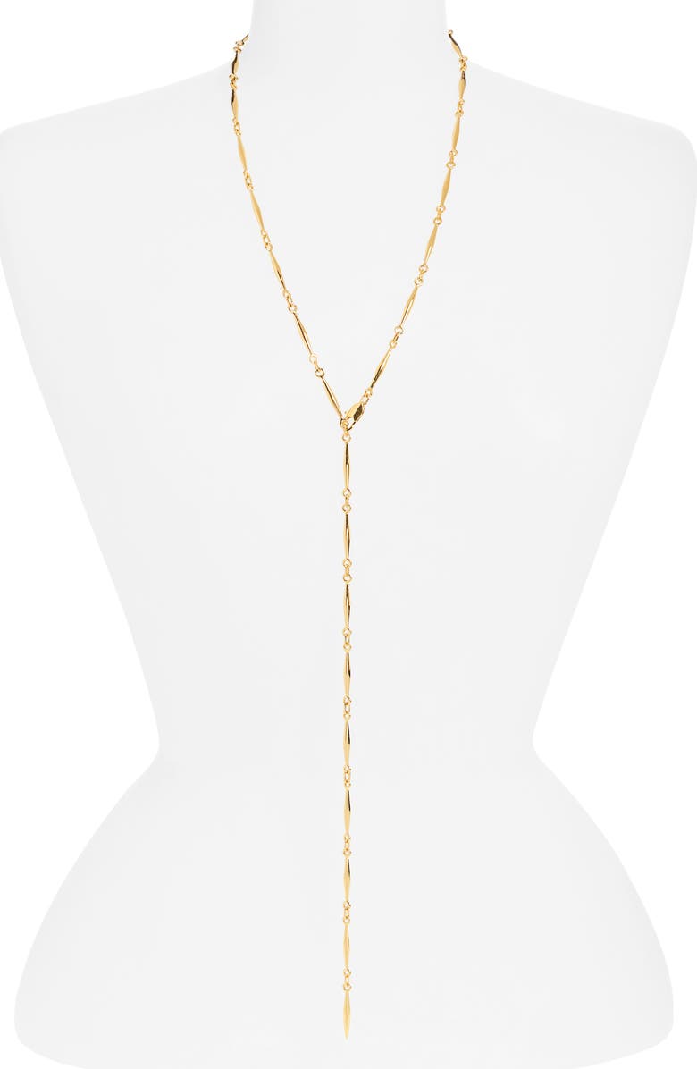 TOM FORD Arrow Lariat Necklace, Alternate, color, Vintage Gold