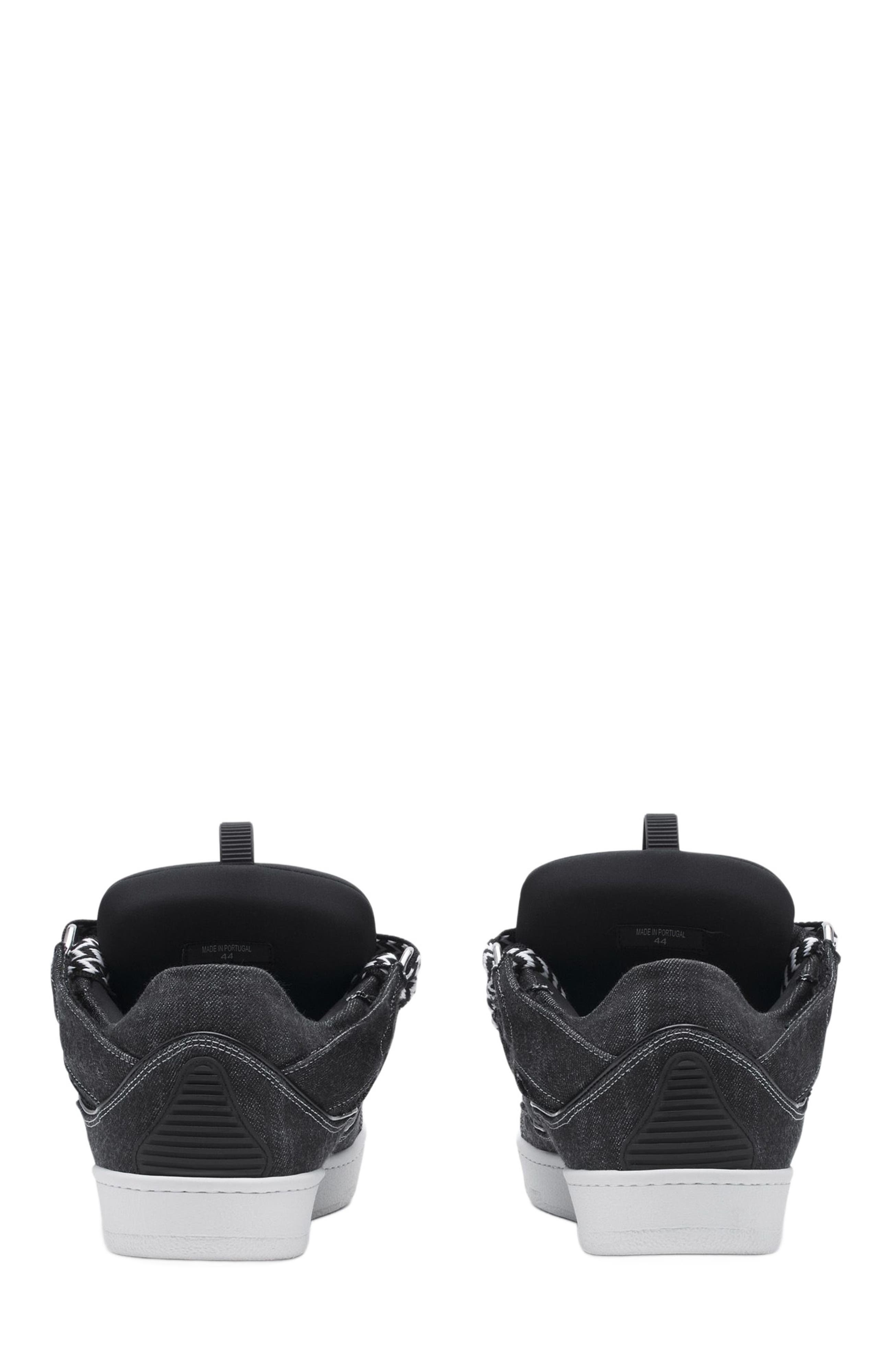 Lanvin CURB SNEAKERS IN DENIM, Alternate, color, 