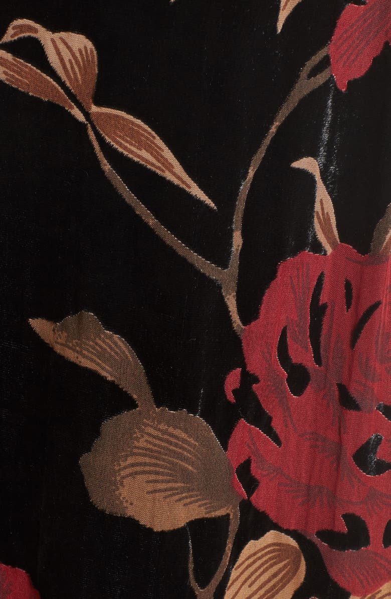 STOREE Velvet Burnout Maxi Dress, Alternate, color, 