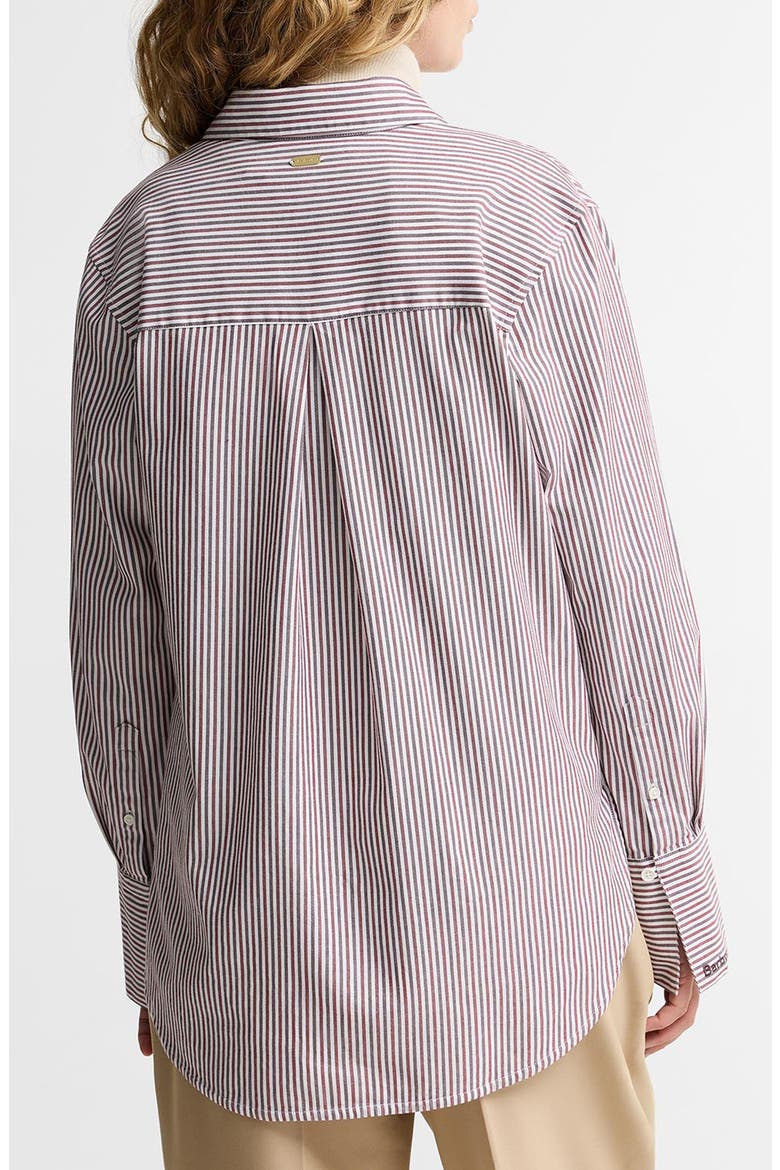 May Striped Cotton Blend Shirt, Alternate, color, CRANBERRY/ FIG