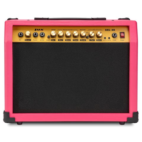 40 Watt Electric Guitar Amplifier with 8, 4-Ohm Speaker, Microphone Inputs & More