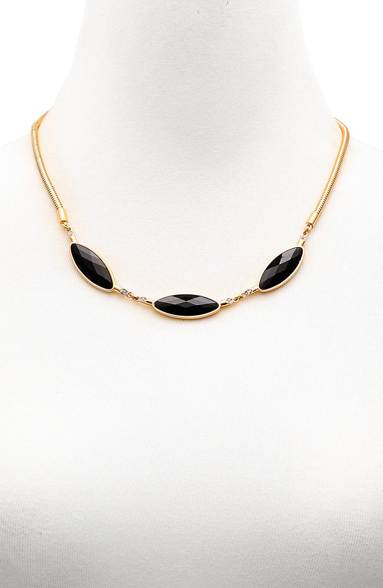Vince Camuto Oval Necklace, Alternate, color, Gold Tone
