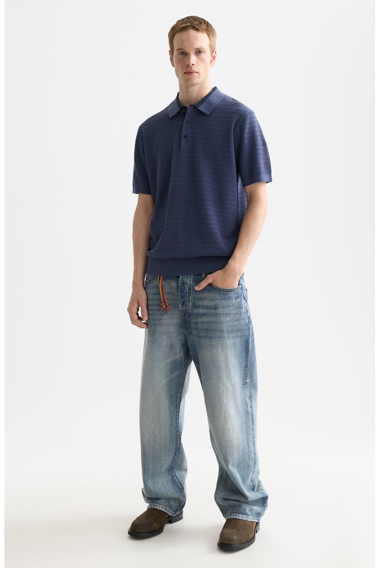 Structured Relaxed Polo, Alternate, color, OCEAN