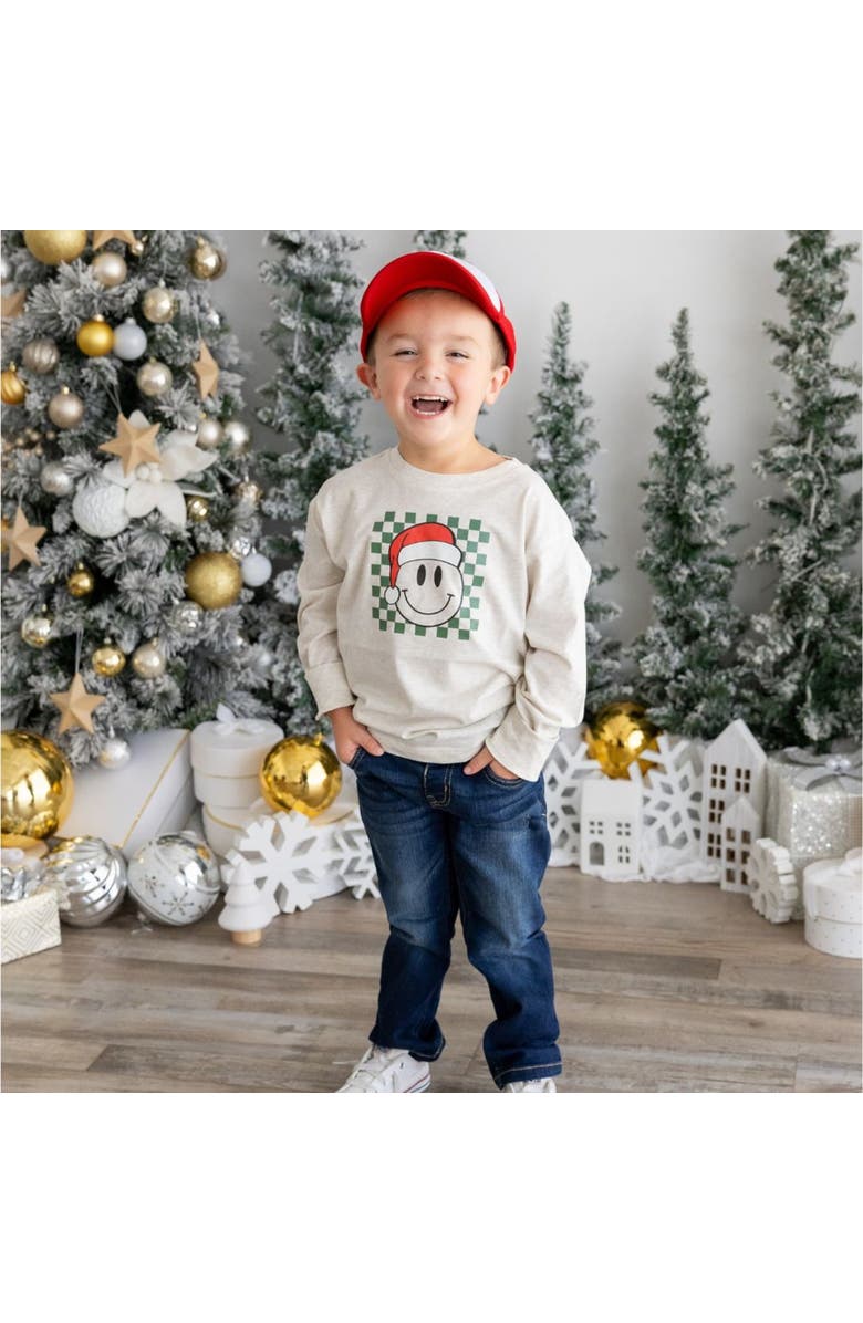 Sweet Wink Santa Smiley Christmas Trucker Hat, Alternate, color, Red/White