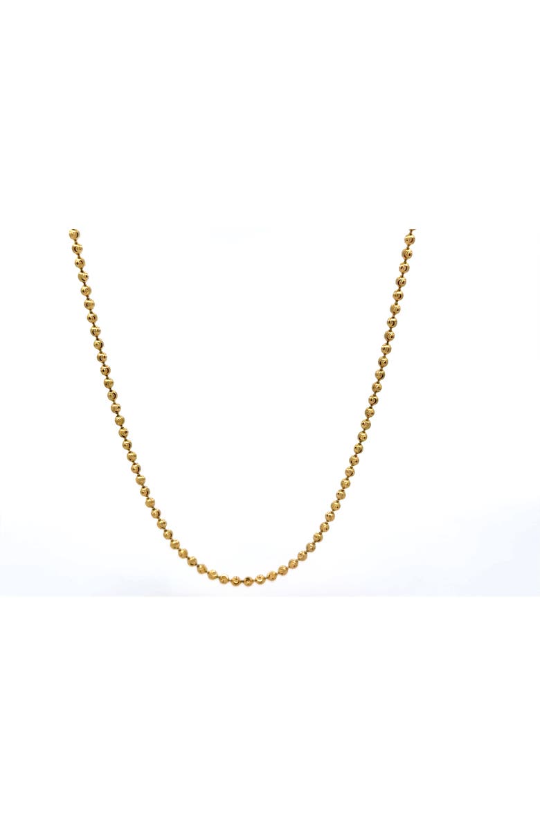 Ancona Jewelry 14K Diamond Cut Moon 2mm 20in Chain Necklace, Main, color, Yellow Gold