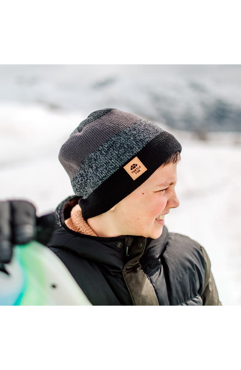 Turtle Fur Youth BTV Wool Beanie, Alternate, color, Black Heather