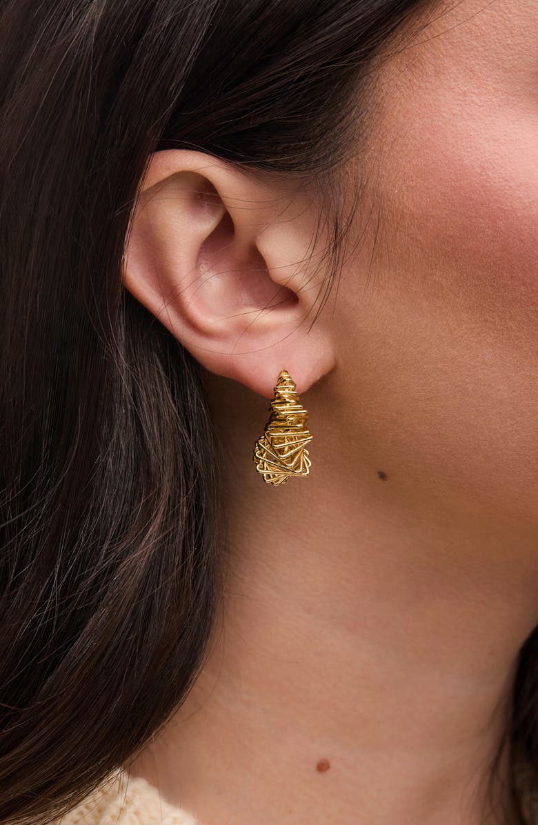 SAACHI Geometric Triangle Hoop Earrings, Alternate, color, Gold