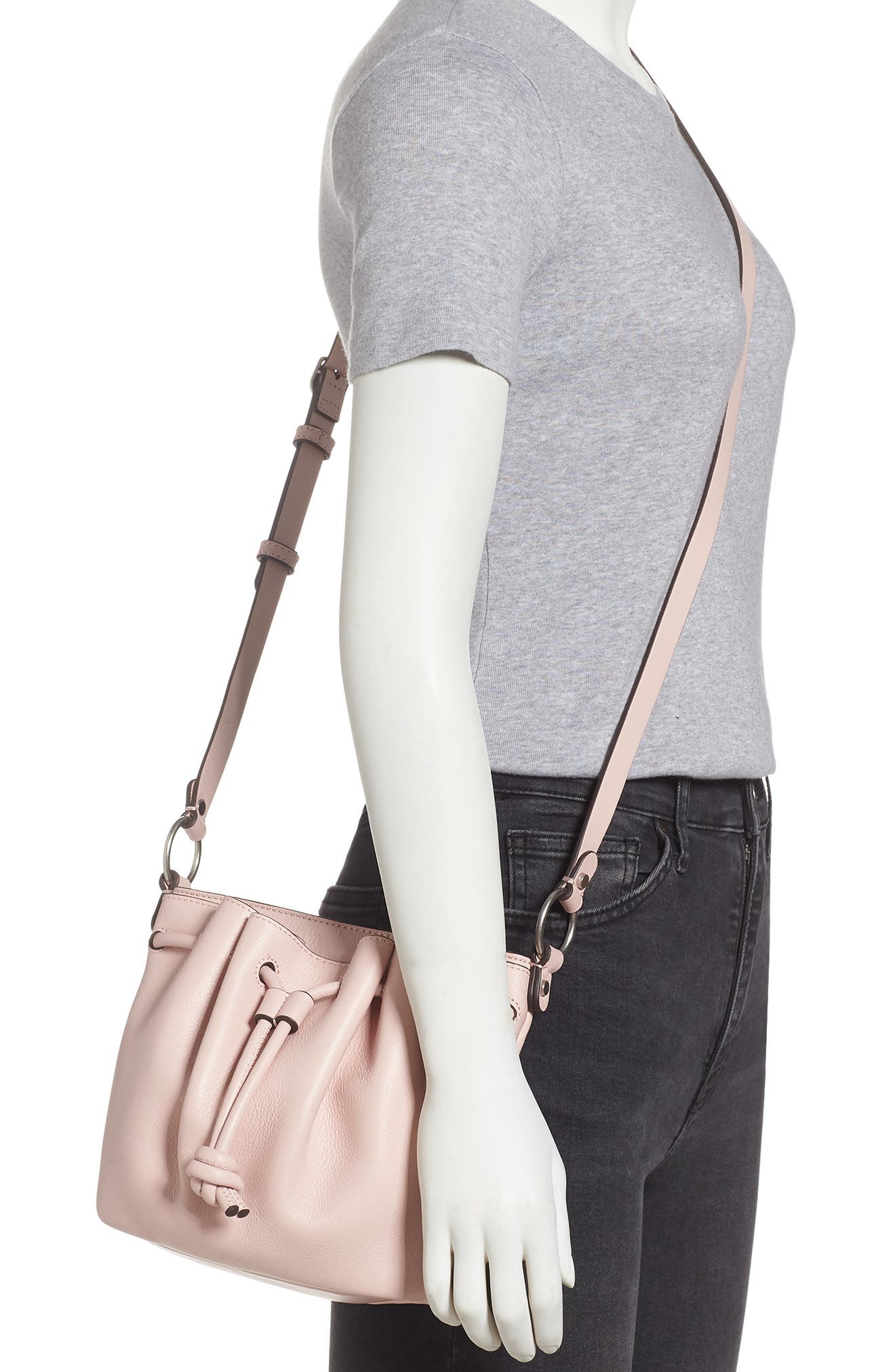 Delaney Leather Crossbody Bag, Alternate, color, PINK SMOKE