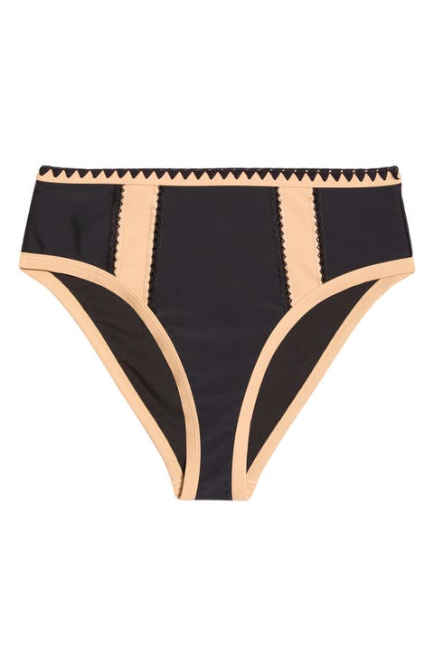 Mallory Embroidered Bikini Bottoms
