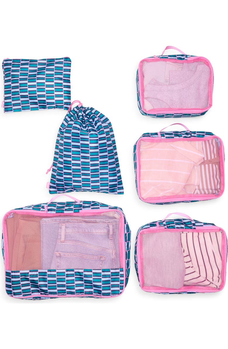 MYTAGALONGS Set of 6 Packing Pods, Main, color, Teal/ Pink