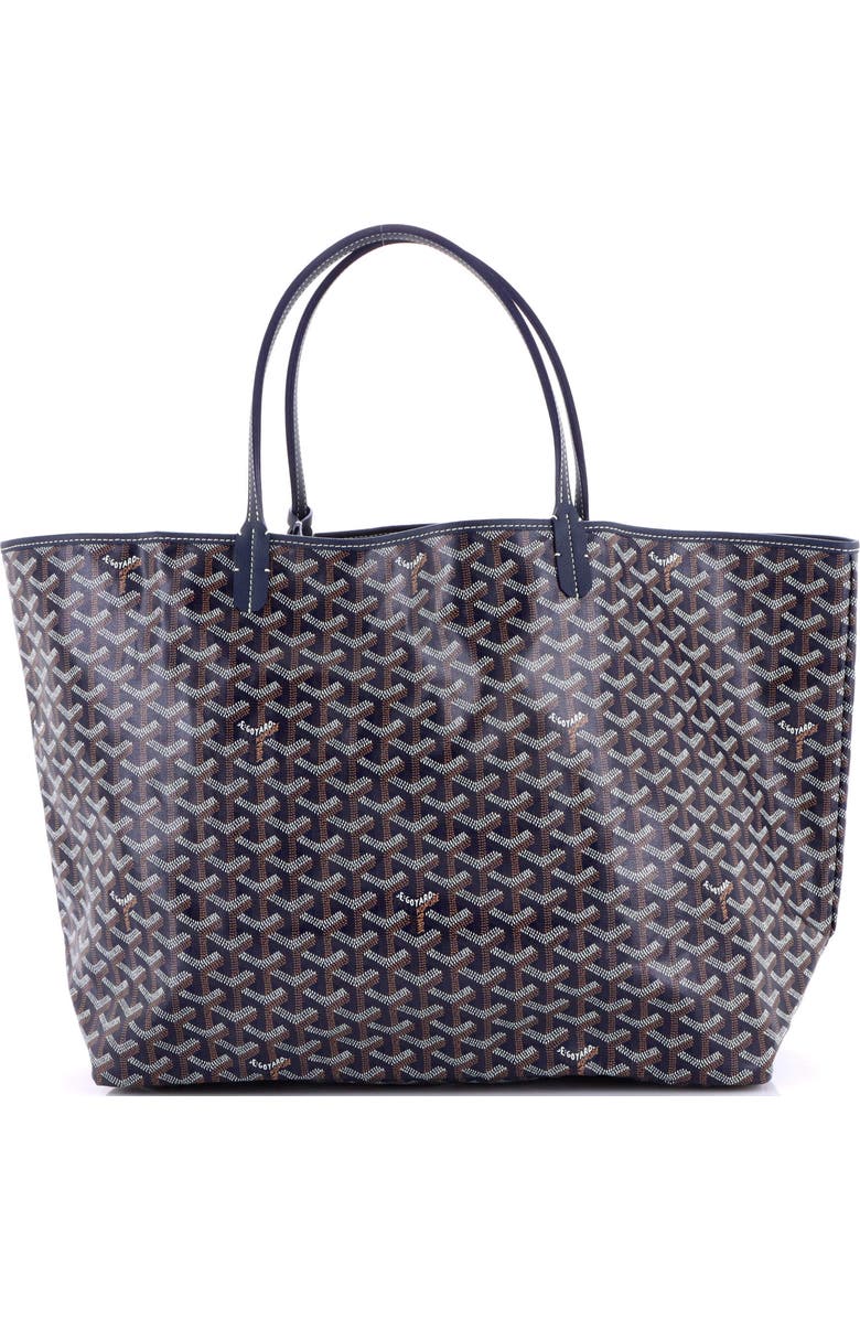 Pre-Owned Goyard Saint Louis Tote Coated Canvas GM, Main, color, Blue
