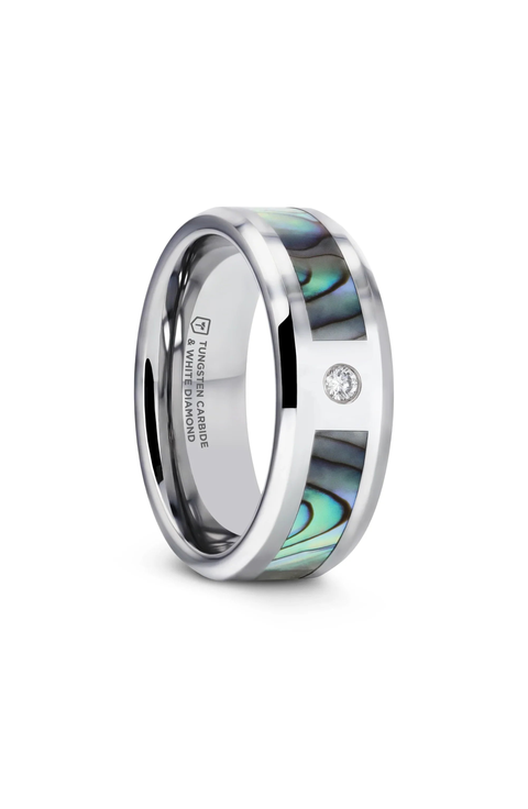 Honolulu Mother Of Pearl White Diamond Ring