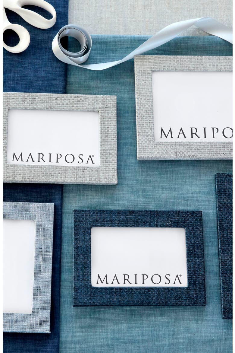 Grasscloth Textured 4" x 6" Picture Frame, Alternate, color, BLUE