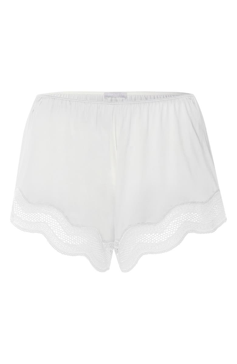 Hanro Cira Tulle Lace Trim Knickers, Alternate, color, Off White