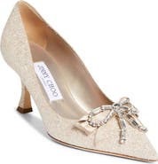 Jimmy Choo Auria Crystal Bow Glitter Pump