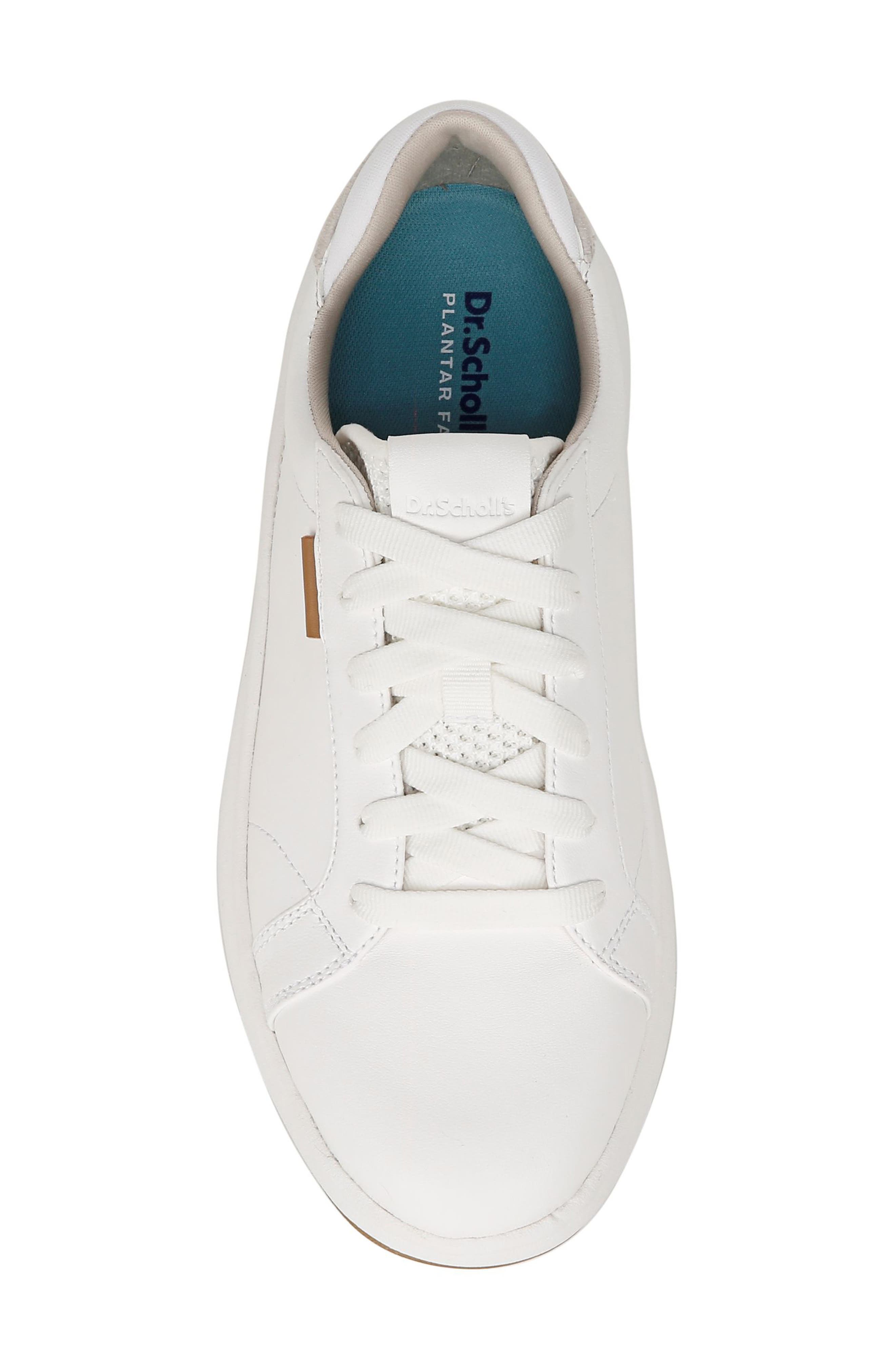 Feel Good Plantar Fasciitis Leather Sneaker (Women) - Wide Width Available, Alternate, color, WHITE