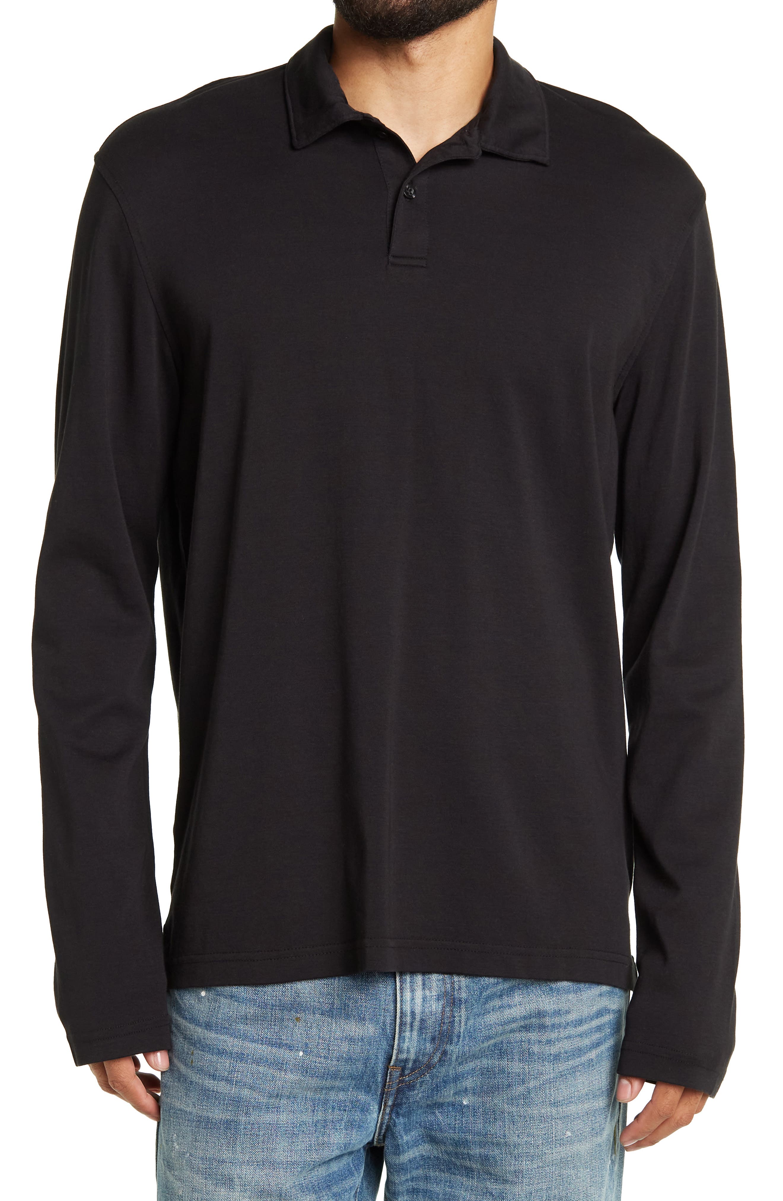 14th & Union Long Sleeve Interlock Polo | Nordstromrack