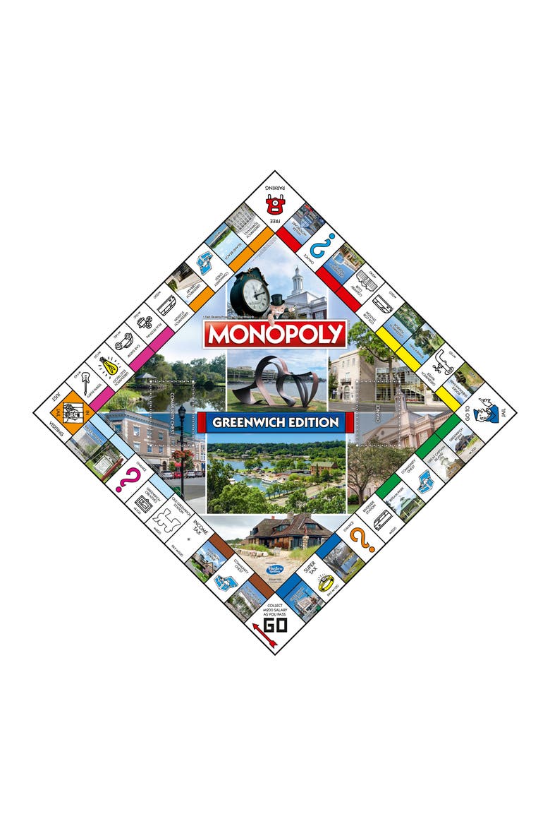 Community Monopoly Greenwich Edition, Alternate, color, Multicolored
