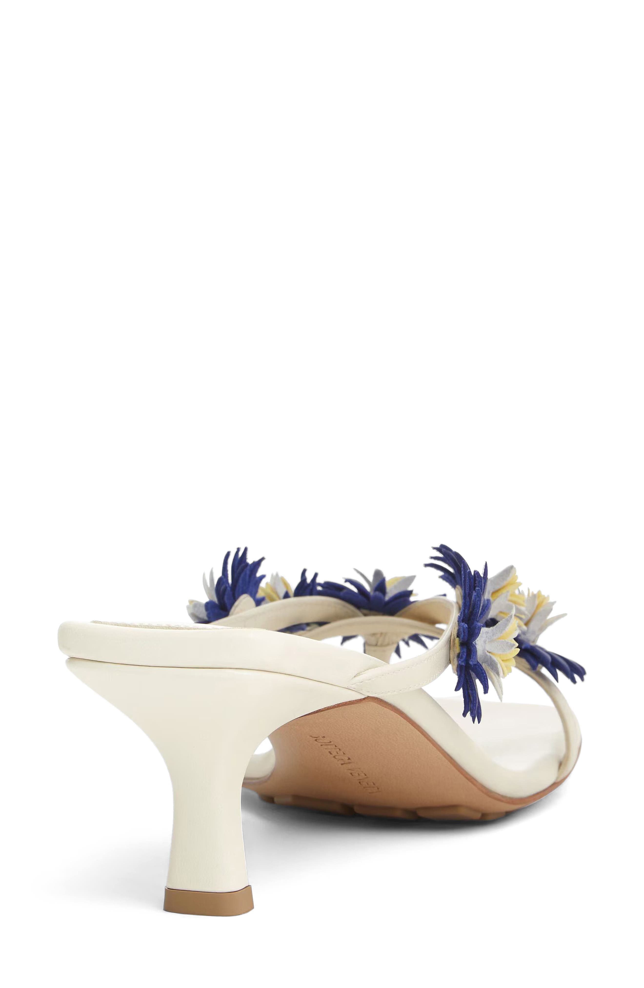 Bottega Veneta Riva Kitten Heel Sandal, Alternate, color, Sea Salt/Sherbert/Blue Royale