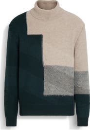 ZEGNA Cashmere & Mohair Turtleneck Sweater