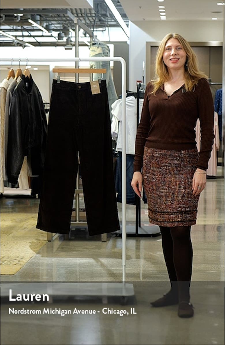 The Emmett Wide Leg Full Length Corduroy Pants: Welt Pocket Edition