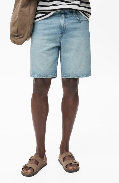 Mango Regular Fit Denim Shorts In Blue
