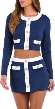 L
AGENCE Adaline Colorblock Crop Rashguard