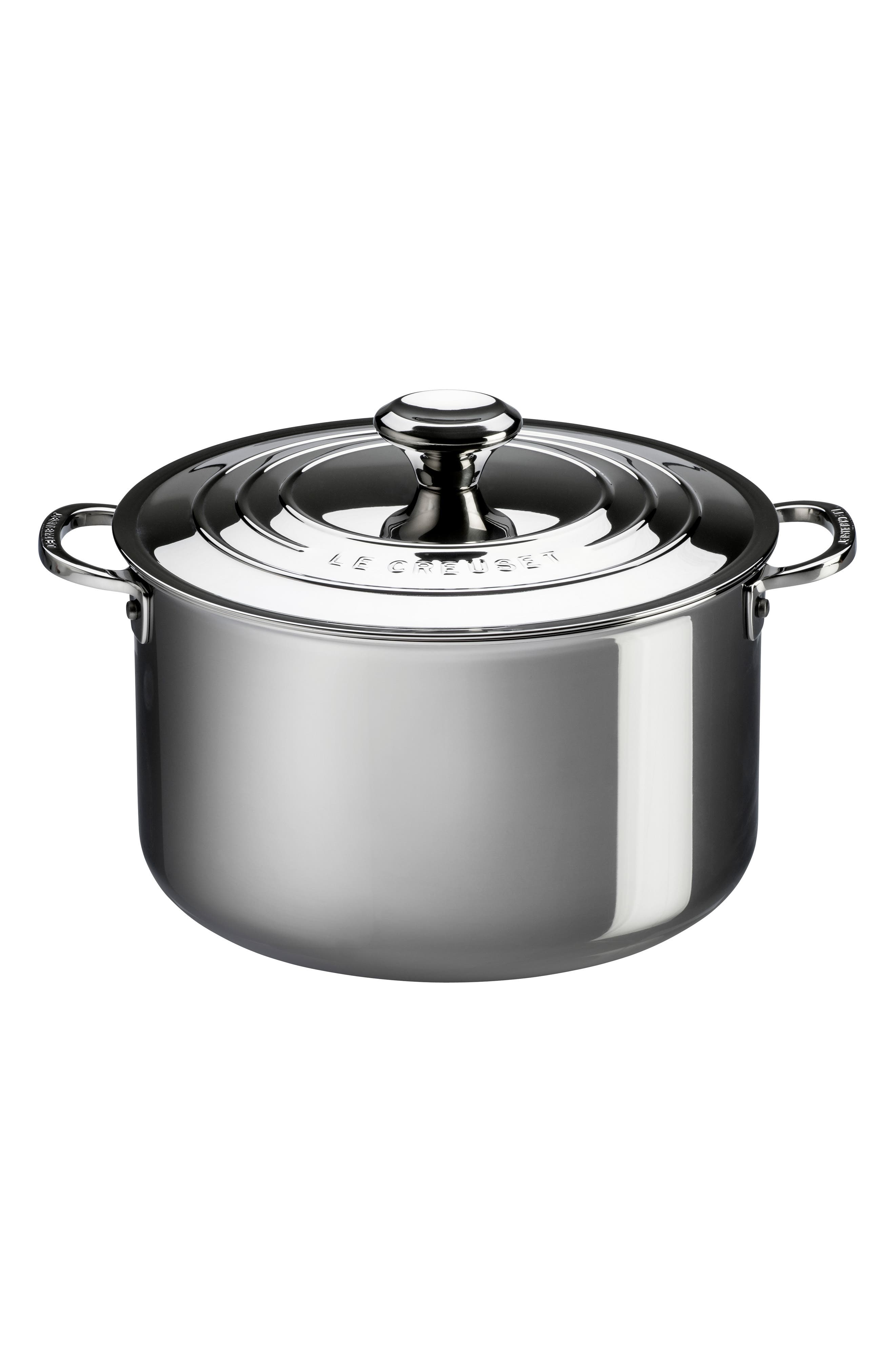 Le Creuset 7-Quart Stainless Steel Stockpot with Lid - Stanless Steel