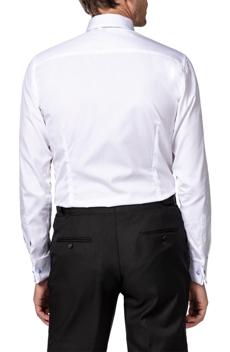 Eton Slim Fit Pleated Bib Tuxedo Shirt, Alternate, color, White