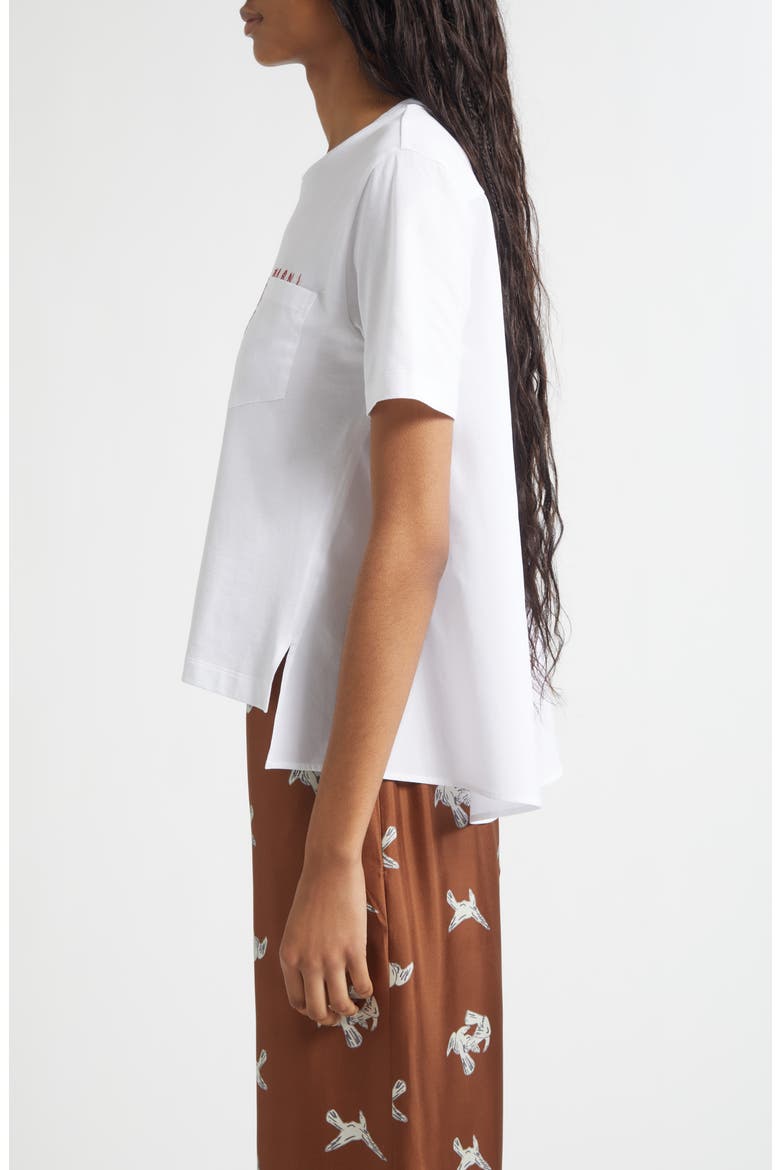 Mending Logo Cotton Poplin Pocket T-Shirt, Alternate, color, 00W01 LILY WHITE