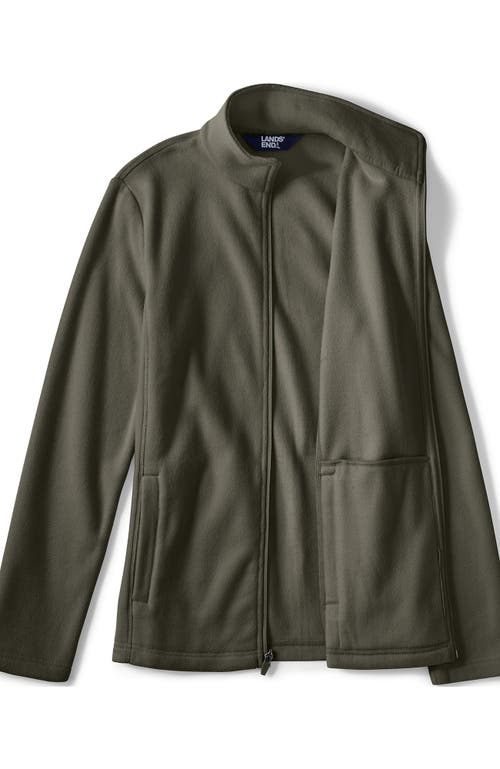 Lands' End Anyweather Fleece Full Zip Jacket In Green
