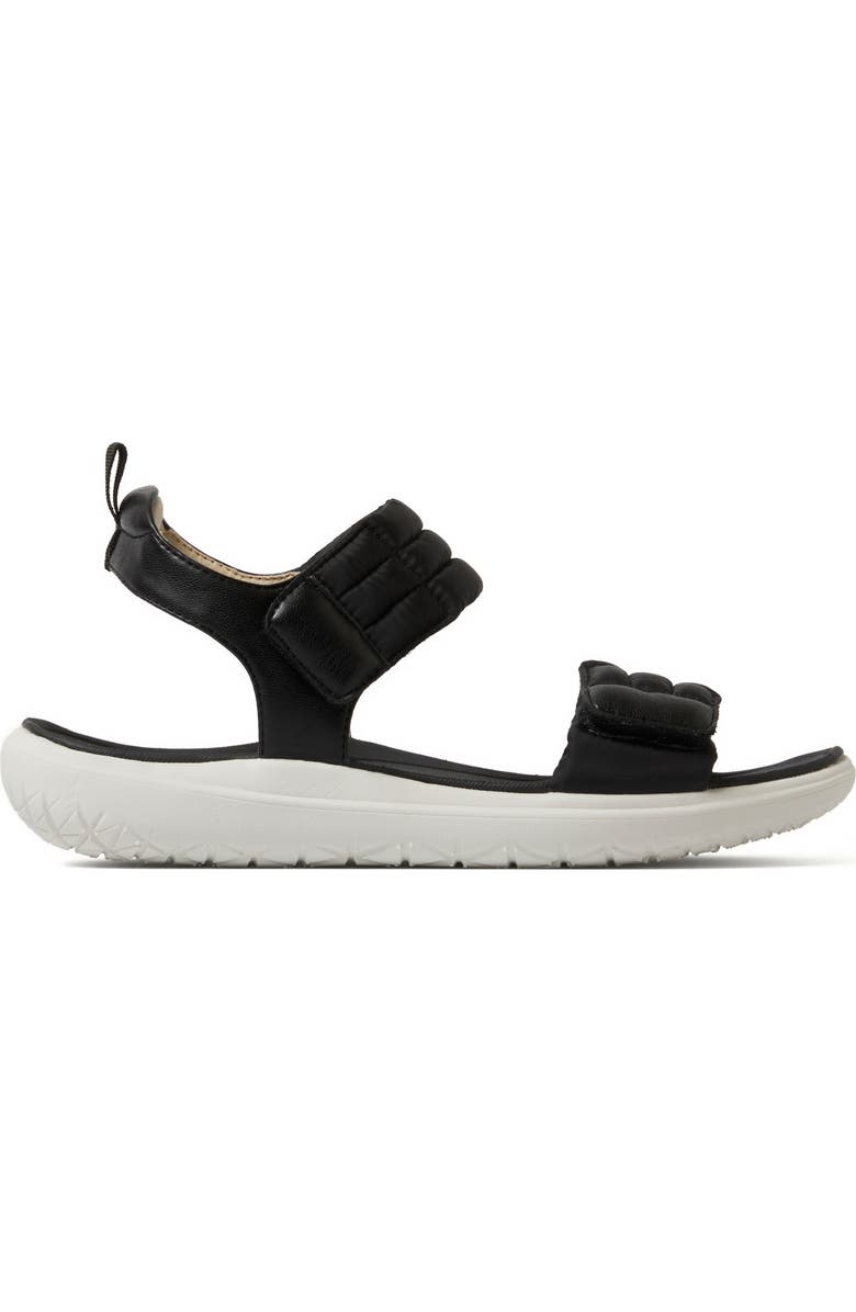 DEARFOAMS Thea Quarter Strap Sandal, Alternate, color, Black